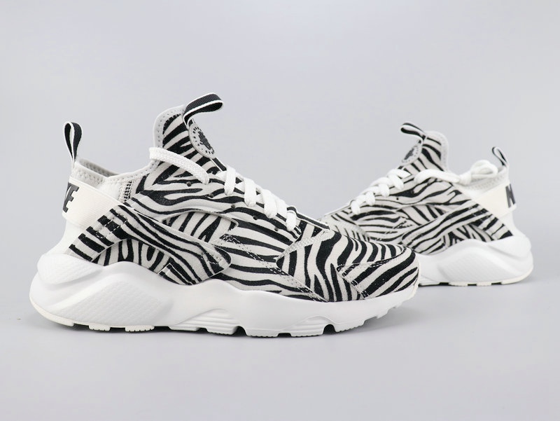 2020 Women Nike Air Huarach Run Ultra Zebra Print